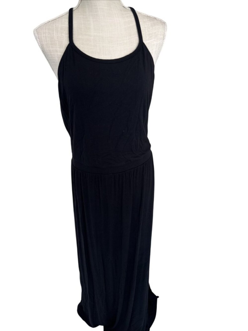 Old Navy Black Sleeveless Spaghetti Strap Maxi Dress XL